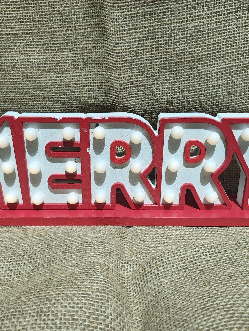Merry LED Marquee Sign - Red - Picture 3 of 9